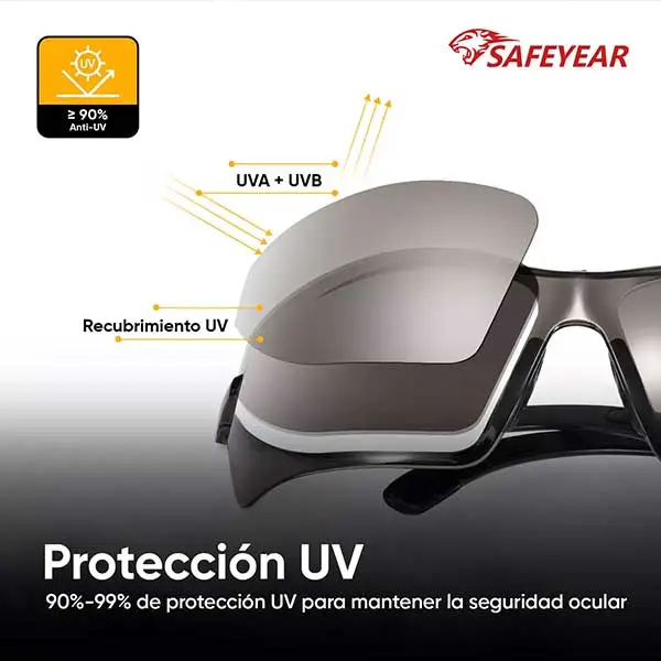 lente oscuro de seguridad sg003 con protección uv