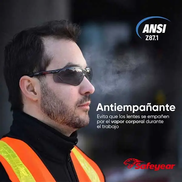 lente de seguridad oscuro sg003 antiempañante