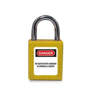 candado-con-aro-metalico-l25mm-amarillo-sofamel