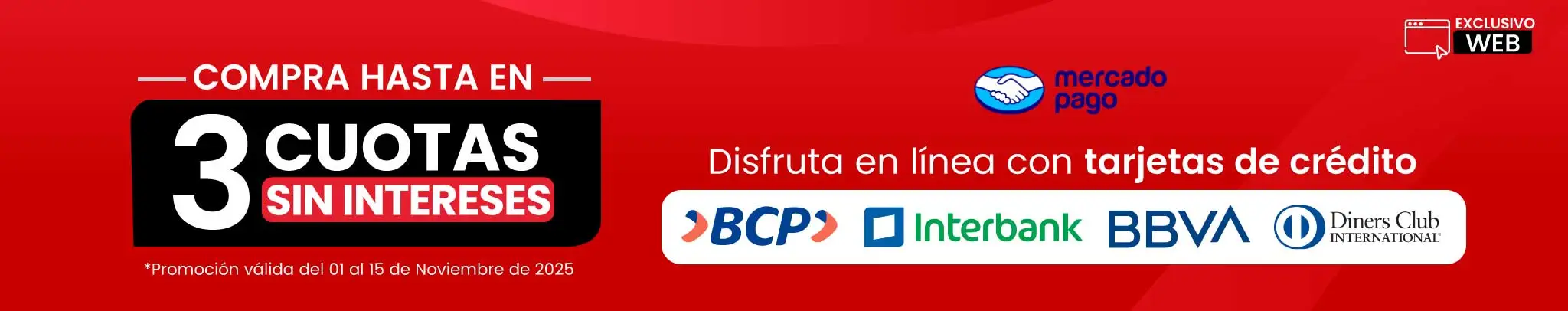 Promoción de equipos de protección personal (EPP) en 3 cuotas sin intereses en Peru