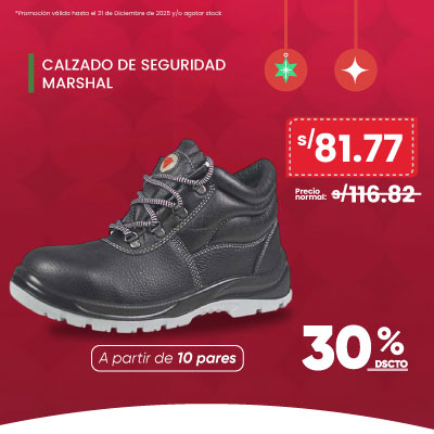promocion navidad de zapato de seguridad marshal