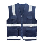 Chaleco de seguridad con 6 bolsillo y cinta reflectiva 3M modelo XC200 de Xecure