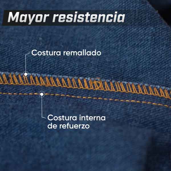 Costura remallado y costura interna de refuerzo