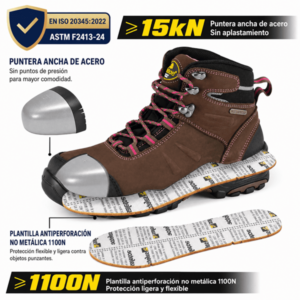 BOTA DE SEGURIDAD PARA MUJER M-8553 - SAFETOE - Imagen 4